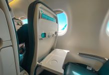 Tavolino pieghevole aereo